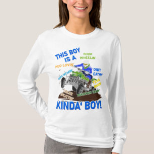 Funny ATV Offroad Quad Biking Saying Boy Four Whee T-Shirt