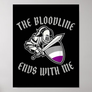 Funny Aual Medieval Ace Flag Cards Queer Lgbt Aual Poster