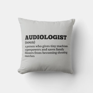 Funny Audiology Definition Throw Pillow