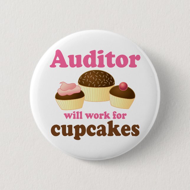 Funny Auditor 2 Inch Round Button (Front)