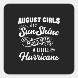 Funny August Birthday Shirts Gifts Square Sticker