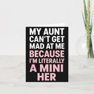 Funny Aunt Niece Mini Her Matching Family Quote  Card