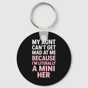 Funny Aunt Niece Mini Her Matching Family Quote Keychain