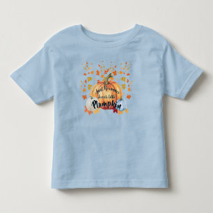 Funny Aunt's Favourite Little PLUMPKIN Quote Blue Toddler T-shirt