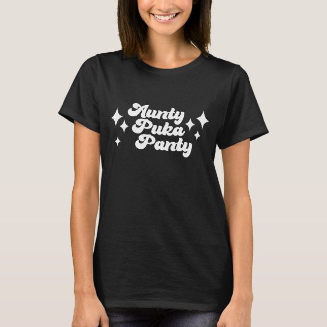 Funny Aunty Puka hawaiian pidgin english T-Shirt (Front)