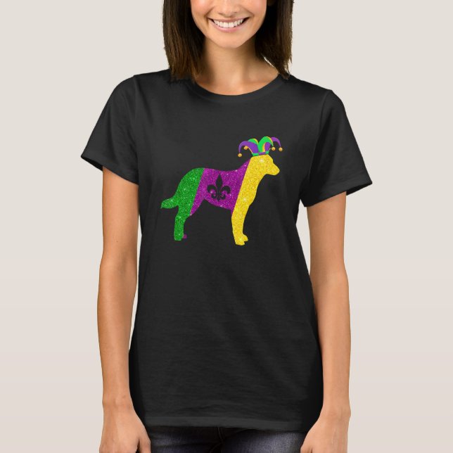 Funny Australian Cattle Dog Mardi Gras Party Mask  T-Shirt (Front)
