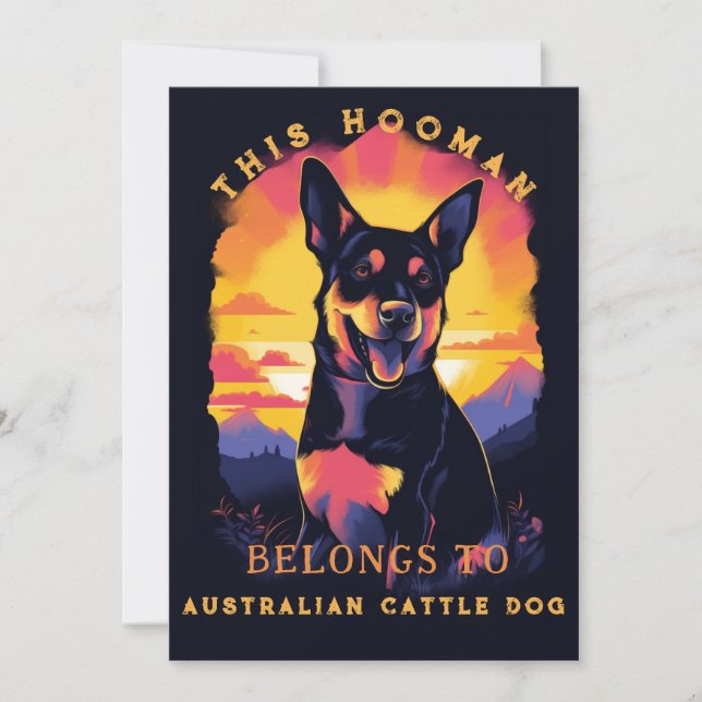 Funny Australian Cattle Dog Parent Personalized Announcement (Front)