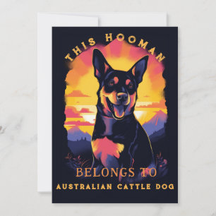 Funny Australian Cattle Dog Parent Personalized Announcement