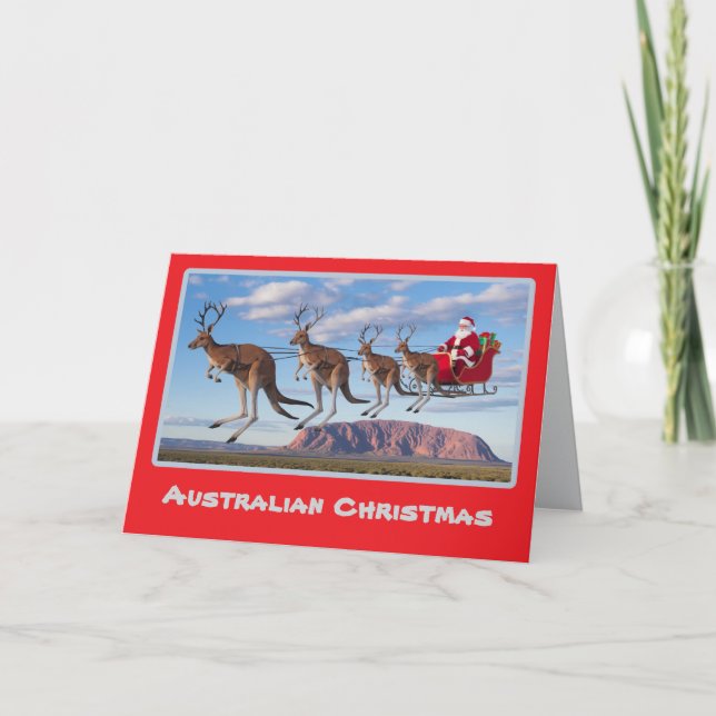 Funny Australian Christmas Holiday Card (Front)