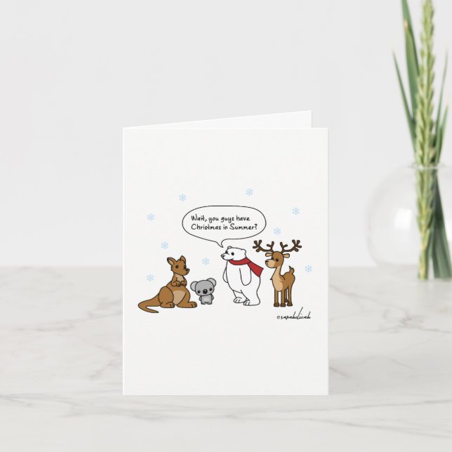 Funny Australian Christmas In Summer Card (Front)