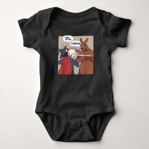 Funny Australian Halloween   Kangaroo Design Baby Bodysuit