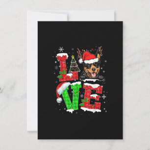 Funny Australian Kelpie Dog Tree Christmas Light X Invitation