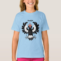 Funny Australian magpie cartoon illustration