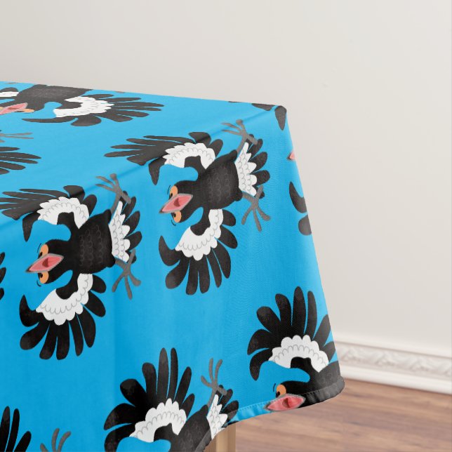 Funny Australian magpie cartoon illustration  Tablecloth (In Situ)