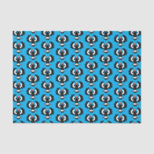 Funny Australian magpie cartoon illustration Tissue Paper