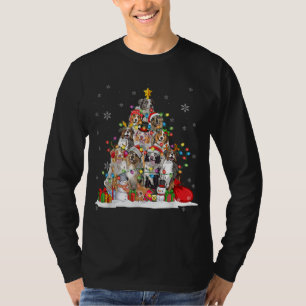 Funny Australian Shepherd Dog Christmas Tree Xmas  T-Shirt