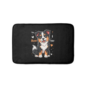 Funny Australian Shepherd Mom Gifts Aussie Yes I H Bath Mat