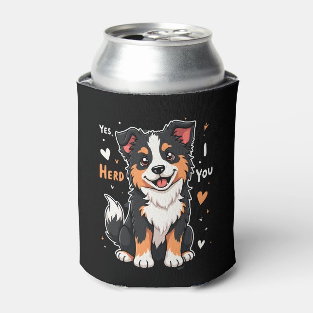 Funny Australian Shepherd Mom Gifts Aussie Yes I H Can Cooler (Can Front)