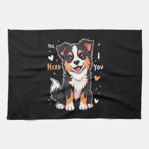 Funny Australian Shepherd Mom Gifts Aussie Yes I H Kitchen Towel