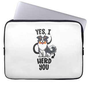 Funny Australian Shepherd Mom Gifts Aussie Yes I H Laptop Sleeve