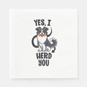 Funny Australian Shepherd Mom Gifts Aussie Yes I H Napkin