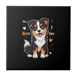 Funny Australian Shepherd Mom Gifts Aussie Yes I H Tile