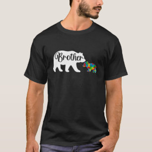 Funny Autism Awarenes Brother Bear Family Autistic T-Shirt