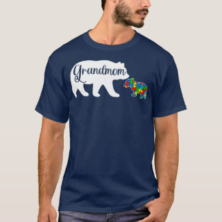 Funny Autism Awarenes Grandmom Bear Family Autisti T-Shirt