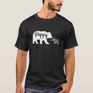 Funny Autism Awarenes Pappy Bear Family Autistic T-Shirt