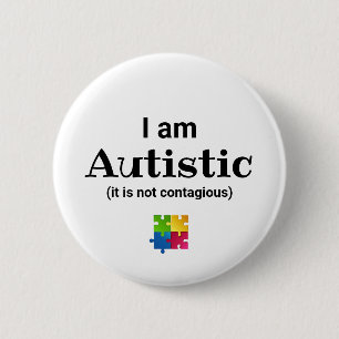 Funny Autism Awareness   ASD 2 Inch Round Button