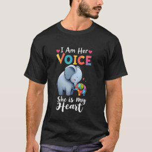 Funny Autism Awareness Cute Autistic Elephant Puzz T-Shirt