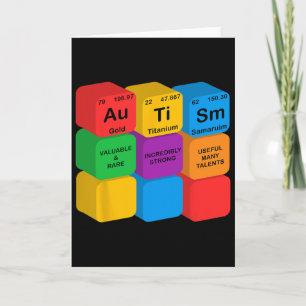 Funny Autism Awareness Elements Periodic Table Che Card