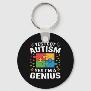 Funny Autism Awareness Kids Autistic Puzzle Autism Keychain