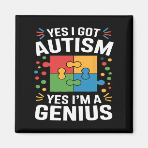 Funny Autism Awareness Kids Autistic Puzzle Autism Magnet