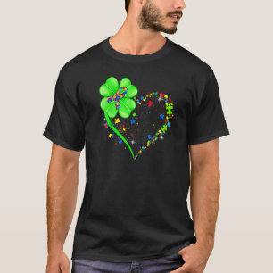 Funny Autism Awareness St Patricks Day Clover Auti T-Shirt