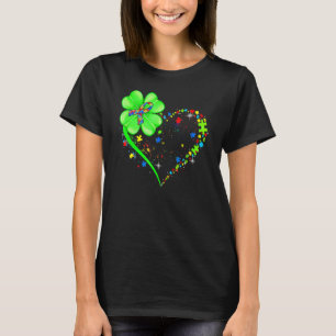 Funny Autism Clover Autism Mom Boy St Patrick S Da T-Shirt