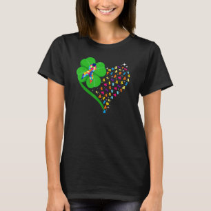 Funny Autism Clover Autism Mom Boy St Patrick S Da T-Shirt