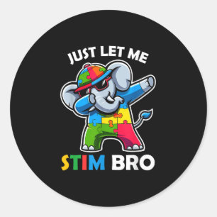 Funny Autism Cute Autism Awareness Kids Classic Round Sticker