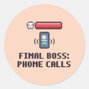 Funny Autism Final Boss Phone Sticker