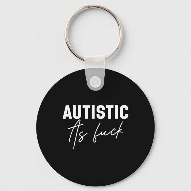 Funny Autism Jokes  Keychain (Front)
