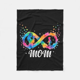 Funny autism mom quote neurodiversity awareness fleece blanket