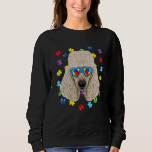 Funny Autism Poodle Dog Puzzle Sunglasses Boys Kid Sweatshirt