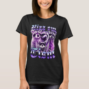 Funny autism rizz em with the tism autistic raccoo T-Shirt