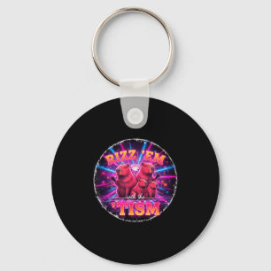 Funny Autism Rizz Em With The Tism Capybara Meme A Keychain