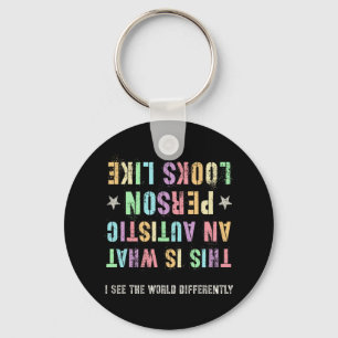 Funny Autism This What Autistic Looks Like Warrior Keychain
