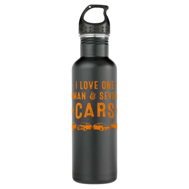 Funny Auto Mechanic Car Lover  Men Cool Car Enthus 710 Ml Water Bottle (Front)