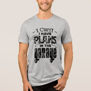 Funny Auto Mechanic Garage Plan Vintage Custom Tri-Blend Shirt