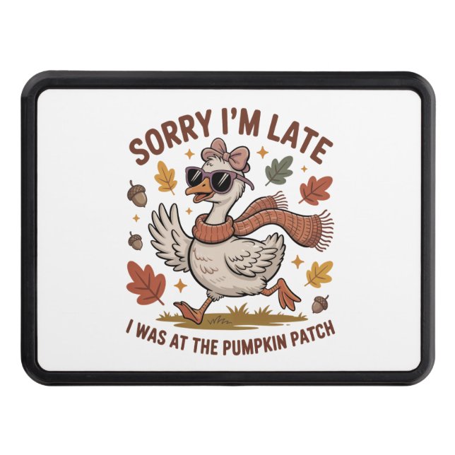 Funny Autumn Goose Trailer Hitch Cover (Front)