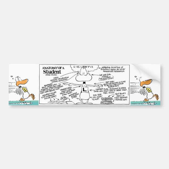 Funny Aviation Duck Bumper Sticker (Front)