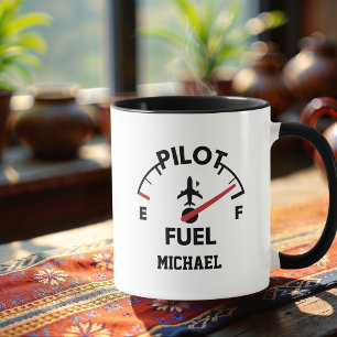Funny Aviation Quote Pilot Fuel Personalized Coffe Mug